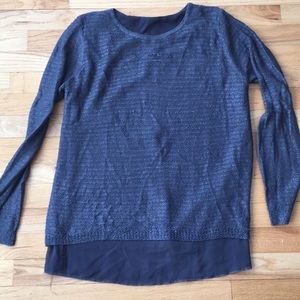 Metallic gray sweater